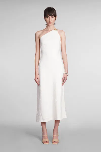 cult gaia white linen dress NWT Cult Gaia White Linen/Silk Simona Midi/Tea Dress Size 2 Originally $558