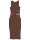 Cult Gaia River Midi Dress In Brown