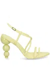 Cult Gaia Robyn 95mm Sculptural-heel Sandals In Gelb