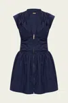 Cult Gaia Rocca Mini Dress In Deep Lake In Blue