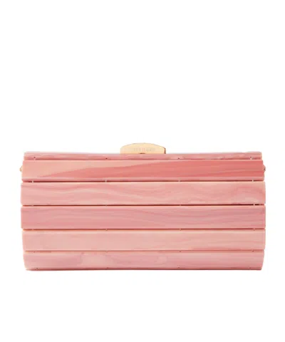 Cult Gaia Rolie Polie Mini Marbled Acrylic Clutch In Pink