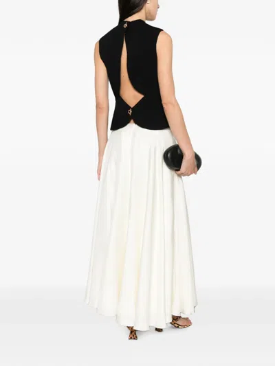 Cult Gaia Romin Open-back Top In Black