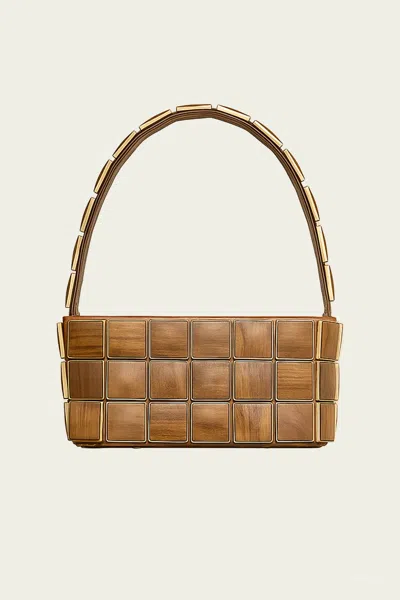 Cult Gaia Romy Shoulder Bag In Walnut In Brown