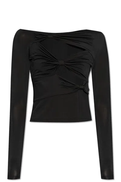 Cult Gaia Rosia Stretch Top In Black