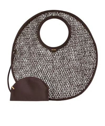 Cult Gaia Round Handbag In Brown