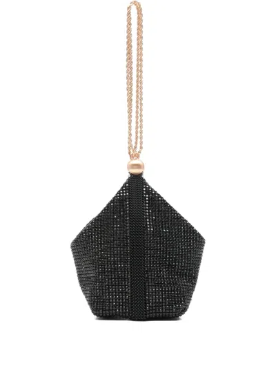 Cult Gaia Rue Beaded Chain Mini Bag In Black