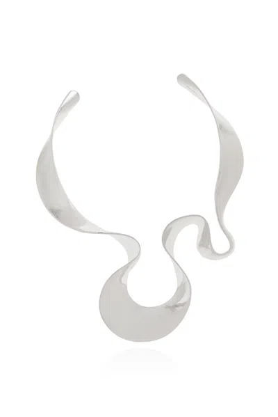 Cult Gaia Rue Choker In Antique Silver