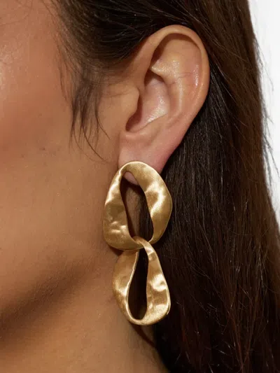 Cult Gaia Rue Mini Drop Earring In Gold