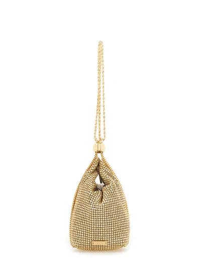 Cult Gaia Rue Wristlet Bag In Gold