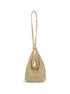 Cult Gaia Womens Sand Dollar Rue Crystal-embellished Canvas Clutch Bag In Gold