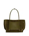 Cult Gaia Rylie Suede Handbag In Green