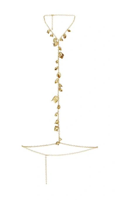 Cult Gaia Sakura Body Jewelry In Antique Brass