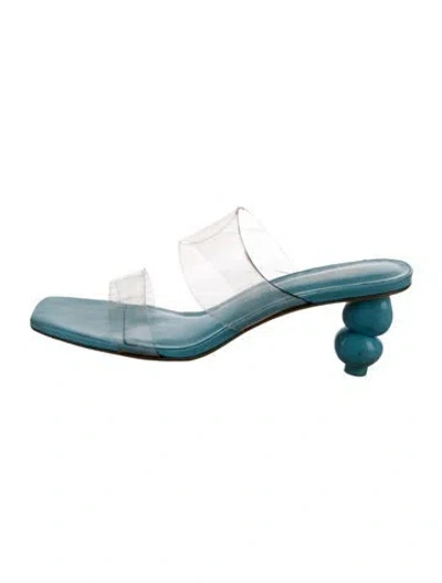 Pre-owned Cult Gaia Sandals In Blue/clear