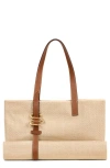 Cult Gaia Sandy Packable Raffia Tote In Cream