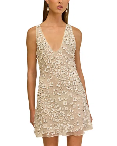 Cult Gaia Sapphira Silk Embellished Mini Dress In White