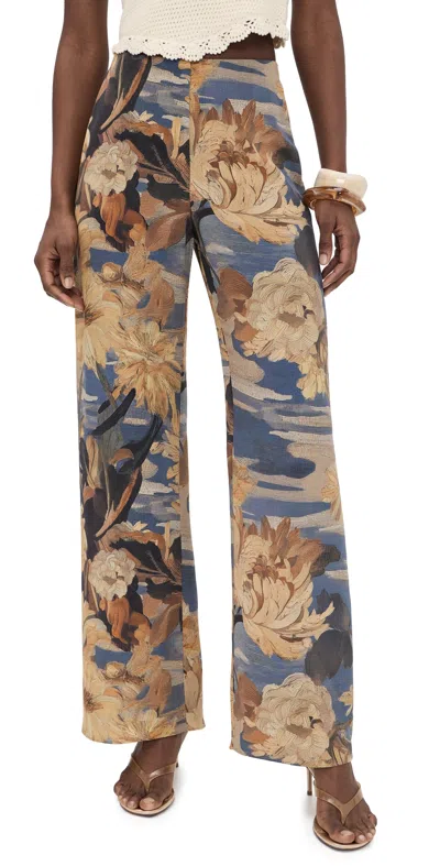 Cult Gaia Sara Silk Pants Wild Dahlia
