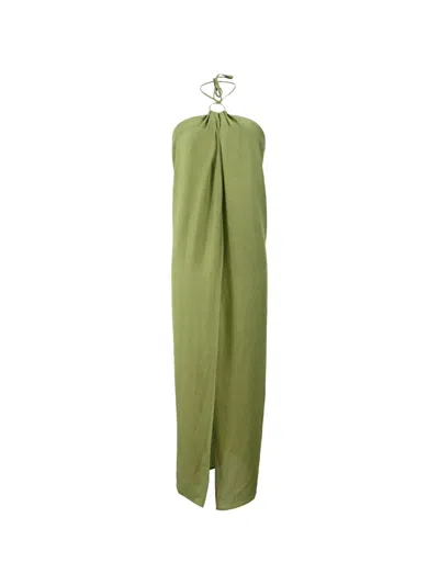 Pre-owned Cult Gaia Sarah Halter Neck Top In Green