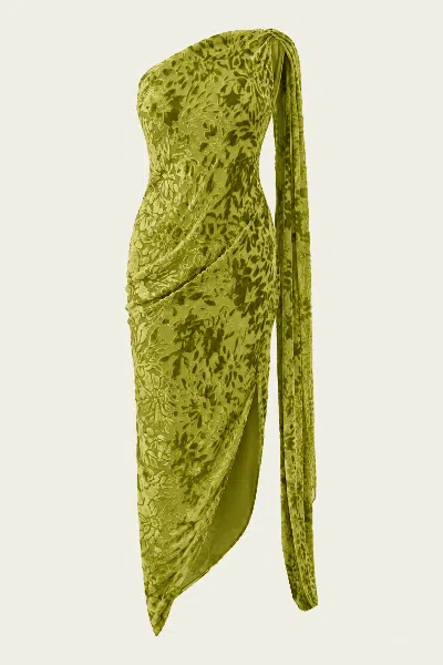 Cult Gaia Sarai Gown In Chive