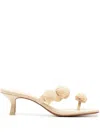 Cult Gaia Sarina Raffia-appliqué Sandals In Neutrals