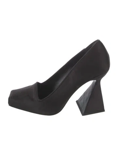 Pre-owned Cult Gaia Satin Pumps In Black