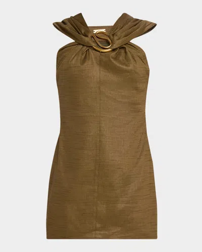 CULT GAIA SAWYER LINEN MINI DRESS