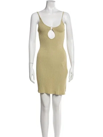 Pre-owned Cult Gaia Scoop Neck Knee-length Dress In Green