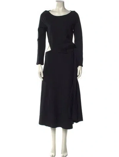 Pre-owned Cult Gaia Scoop Neck Long Dress In Black
