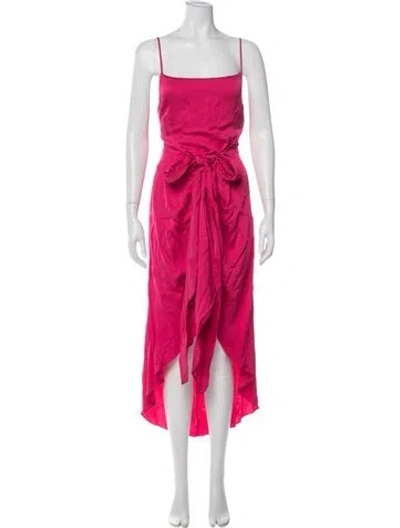 Pre-owned Cult Gaia Scoop Neck Midi Length Dress W/ Tags In Pink