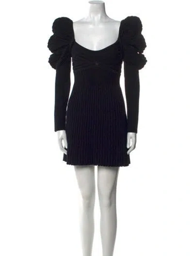 Pre-owned Cult Gaia Scoop Neck Mini Dress In Black