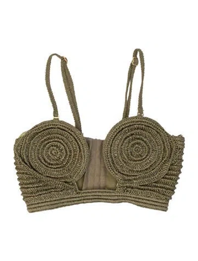 Pre-owned Cult Gaia Scoop Neck Sleeveless Sports Bra In Multi