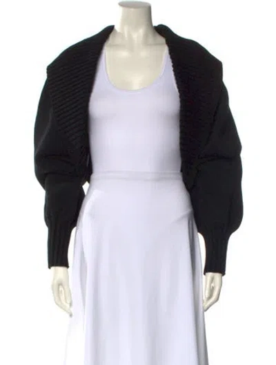 Pre-owned Cult Gaia Scoop Neck Sweater In Black