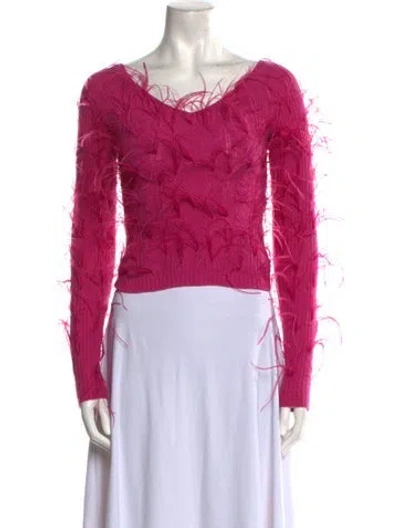 Pre-owned Cult Gaia Scoop Neck Sweater W/ Tags In Pink