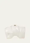 Cult Gaia Scrunch Acrylic Clutch Bag In White