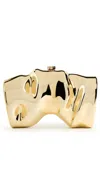 Cult Gaia Scrunch Clutch In Shiny Gold