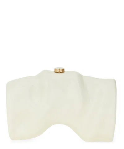 Cult Gaia Scrunch Clutch In White