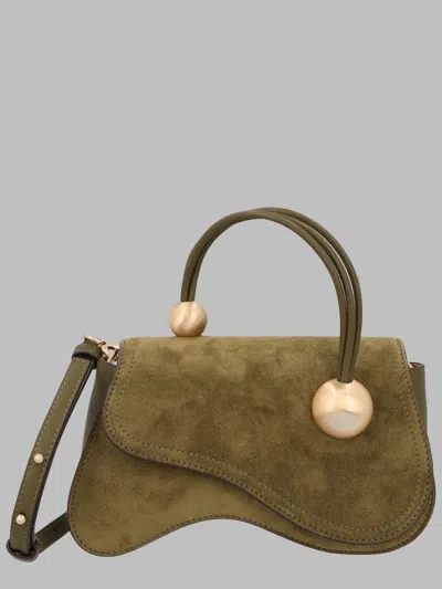 Cult Gaia Sculptural Top Handle Bag In Green