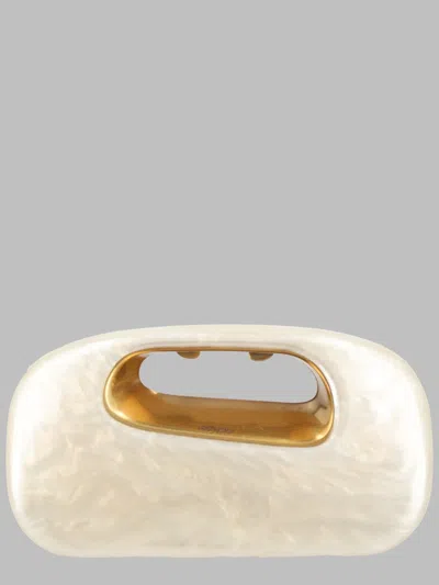 Cult Gaia Sculptural Top-handle Clutch In Ivory