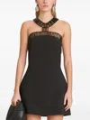 Cult Gaia Serafina Embellished Halter Dress In Black