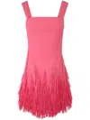 Cult Gaia Seraphina Sleeveless Fringe Mini Dress In Rosa