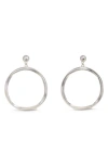Cult Gaia Serene Drop Hoop Earrings In Antique Silver