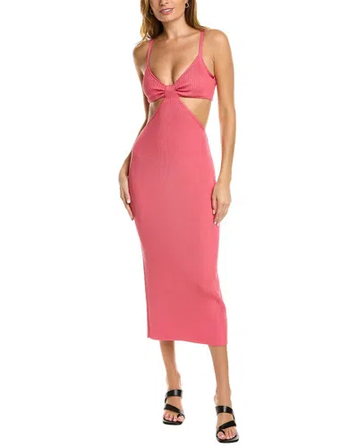 Cult Gaia Cameron Knit Cut-out Midi Dress In Pink