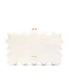 Cult Gaia Wavy Design Top Clasp Paloma Clutch In White