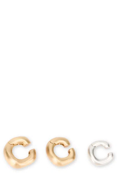 Cult Gaia Set Of Three Ear Cuffs In Gold