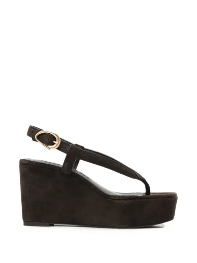 Cult Gaia Shae 100mm Wedge Sandals In Brown