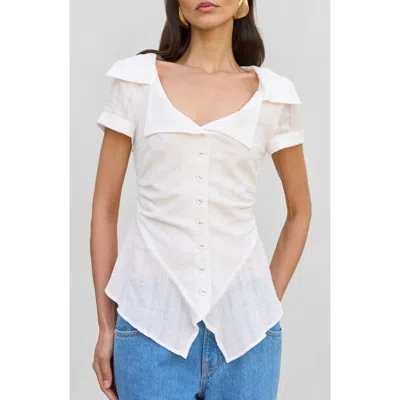 Cult Gaia Shallie Cotton Top In White