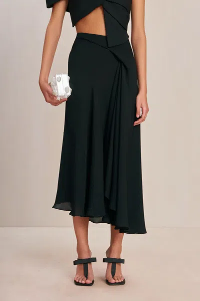 Cult Gaia Shera Skirt In Black In Green