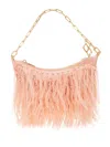 Cult Gaia Gia Feather Shoulder Bag Chain Detail