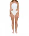 Cult Gaia Sibel One Piece Bathing Suit In Off-white In White