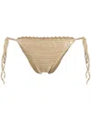 Cult Gaia Side-tie Crochet Bikini-bottoms In Nude