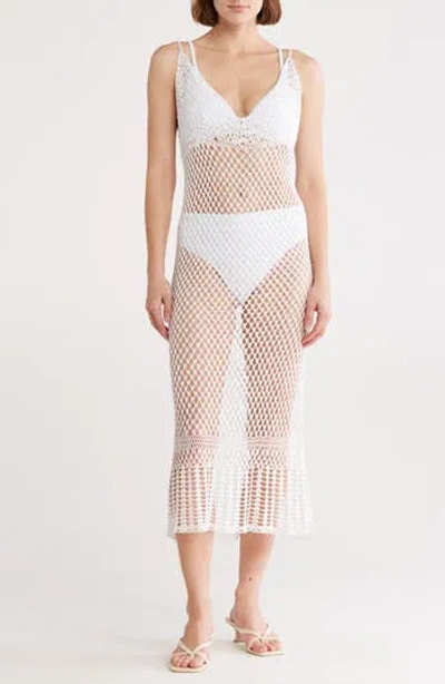 Cult Gaia Silena Open Stitch Dress In White